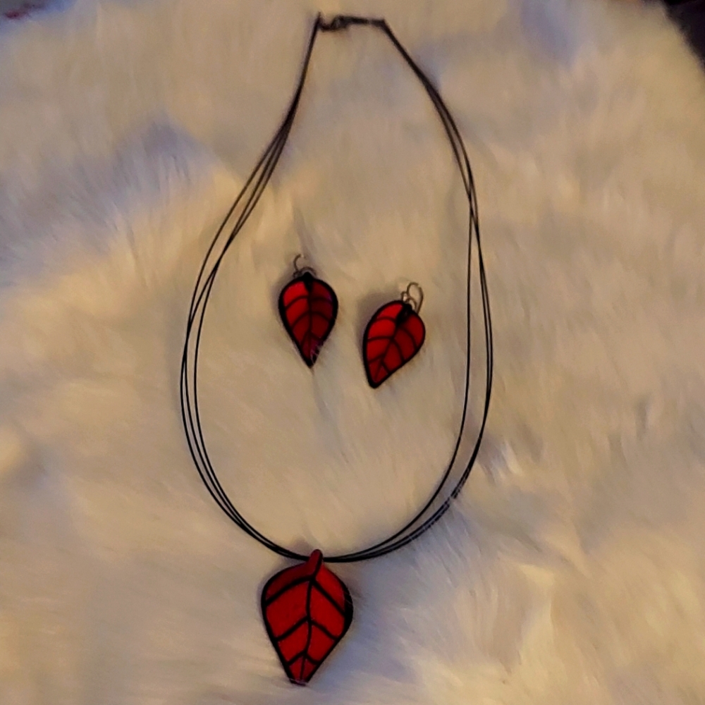 Polymer Clay Necklace and Earrings